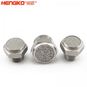 廠家直銷316不銹鋼燒結(jié)消聲器耐高溫降噪，粉末燒結(jié)氣動(dòng)元件可按需定制