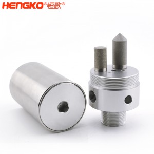 316不銹鋼樣氣過濾器耐高壓高強度易清洗，用于污水管道氣體檢測分析高溫氣體取樣探頭過濾器