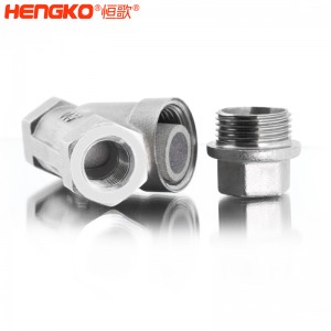 恒歌定制316L粉末燒結不銹鋼Y型過濾器耐腐蝕易清洗，用于化工行業