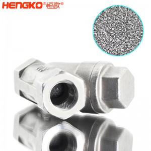恒歌定制316L粉末燒結不銹鋼Y型過濾器耐腐蝕易清洗，用于化工行業