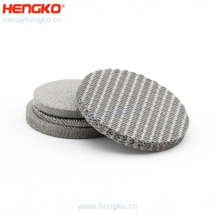 濾芯廠家不銹鋼316燒結網過濾片呼吸金屬孔隙均勻透氣，水處理過濾用